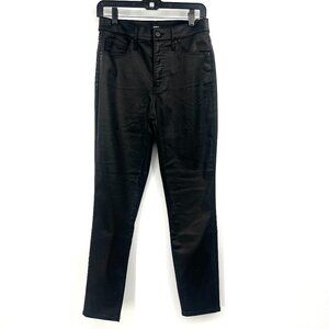 Express Black Coated Skinny High Rise Jeans Women's 6 R